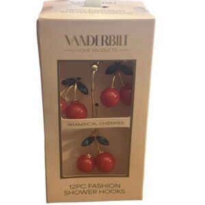 Whimsical Cherry Shower Hooks - Red and Green
